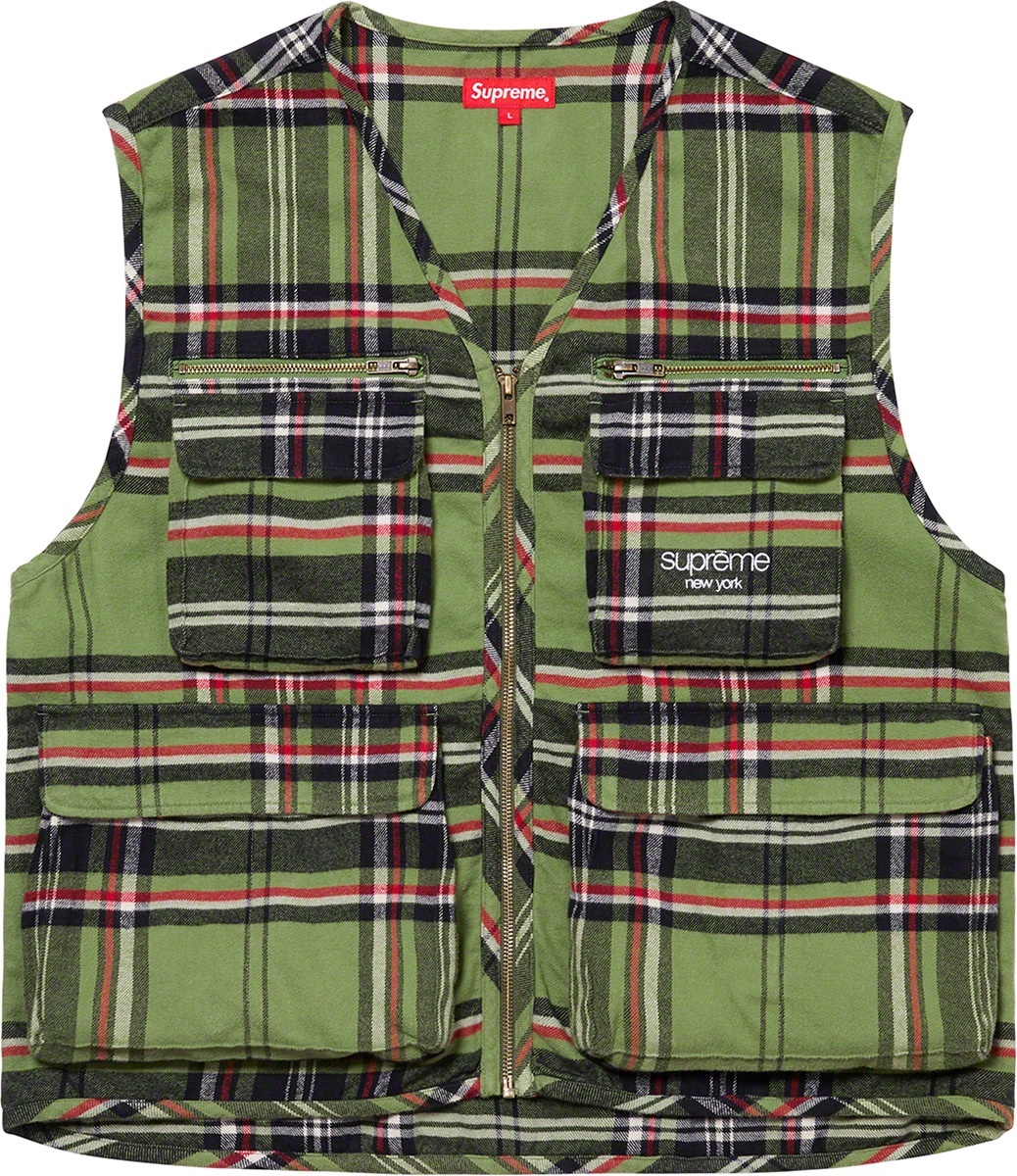 Tartan Flannel Cargo Vest view 7
